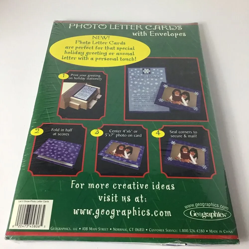 Geographics Photo Letter Cards With Envelopes
